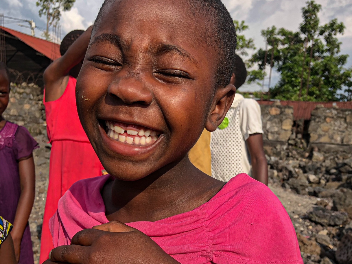 A Tchukudu Kid in the side yard of the building